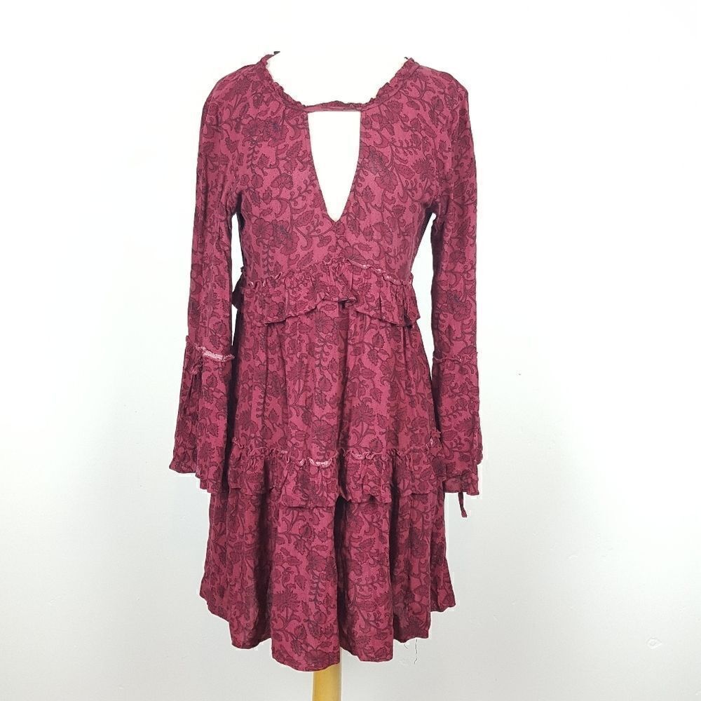 American Eagle Women’s Size XS Floral Dress Tunic Boho Peasant